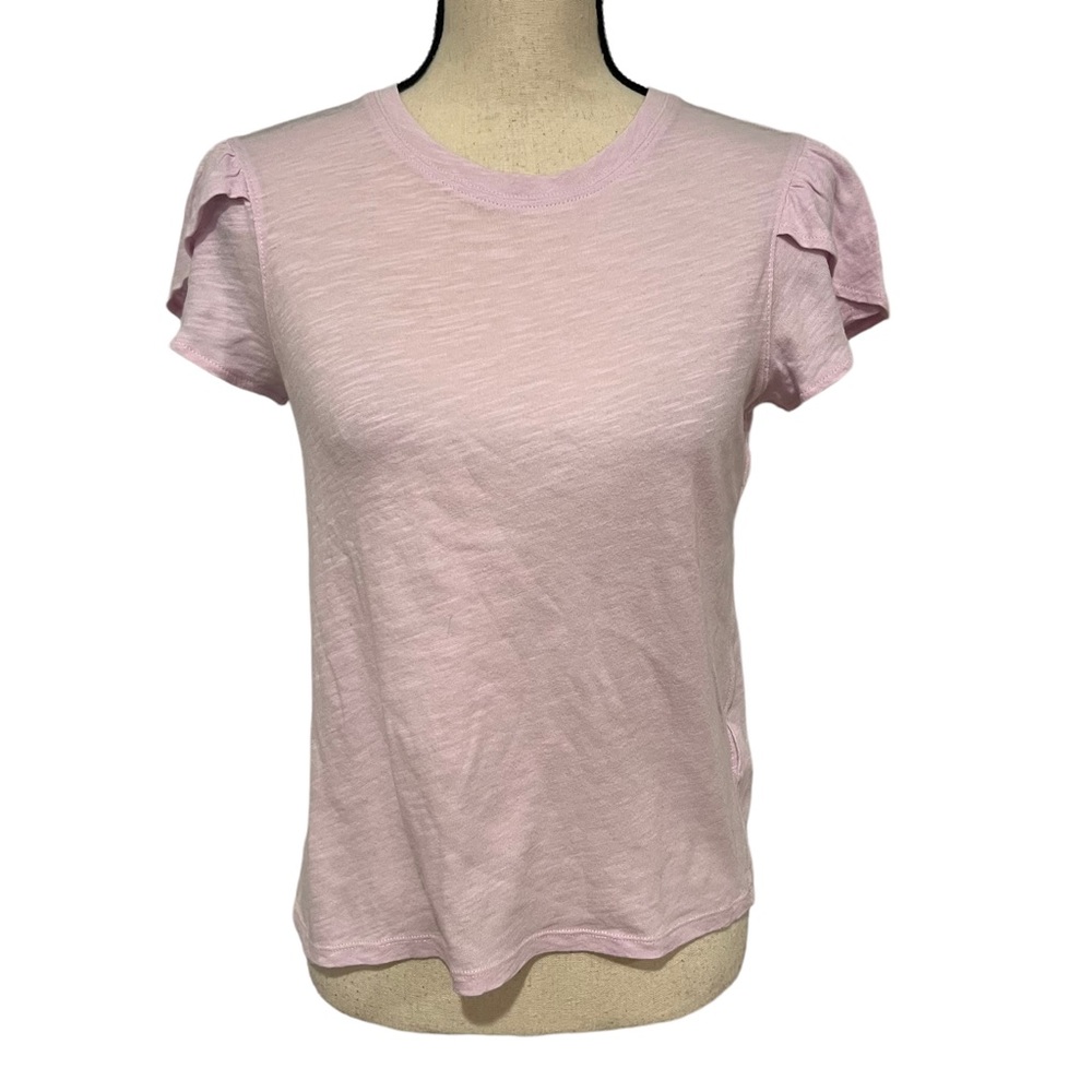 70. Free people we the free petal sleeve lavender top - Picture 1 of 5